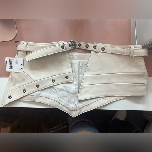 Free People Daytona Leather Skirt, NWT - Picture 2 of 3